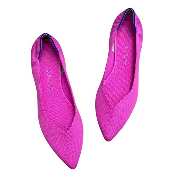 Rothy’s The Point Knit Flats in Dragon Fruit – size 10.5 - Picture 1 of 6